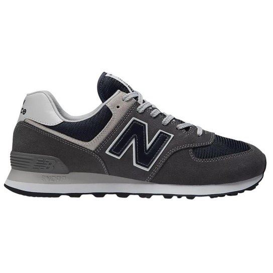 Tênis New Balance 574 ML574LJ2 Masculino Cinza e Marinho - Cinza+Marinho Menor preço em Tênis New Balance 574 ML574LJ2 Masculino Cinza e Marinho - Cinza+Marinho
