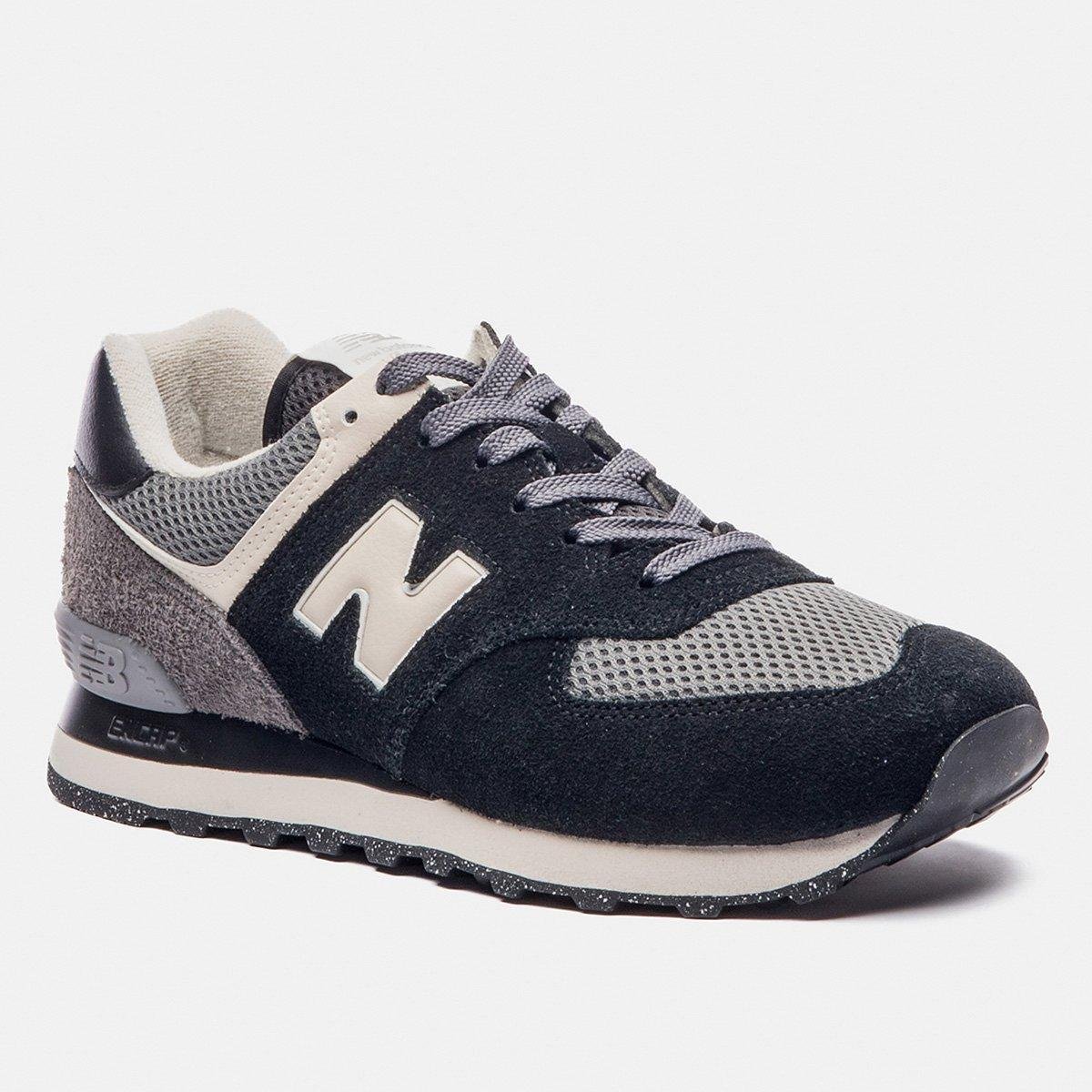 New Balance　574 Tênis New Balance 574 V2 Unissex - Chumbo+Bege | Netshoes