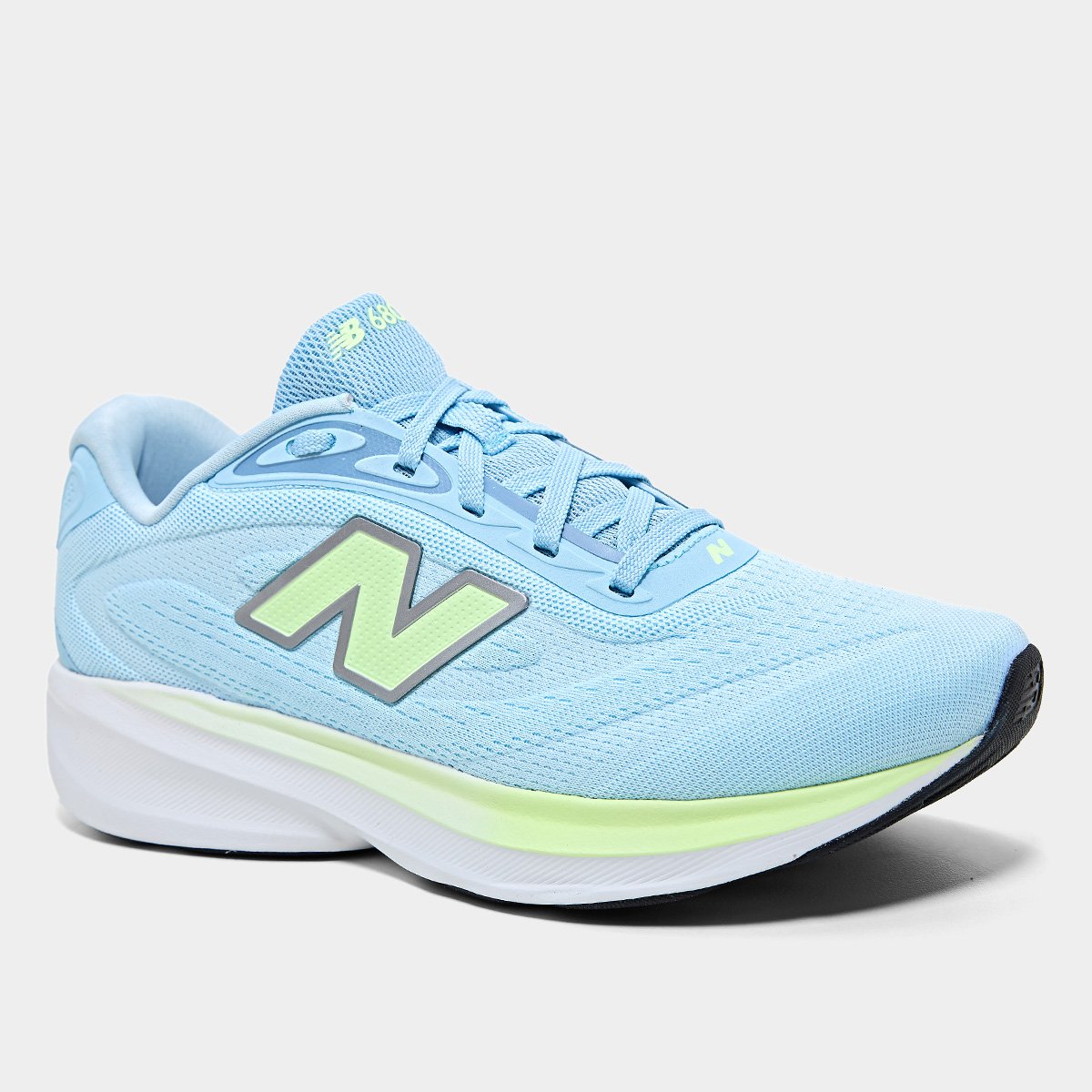 Tenis New Balance Fresh Foam 680v9 Feminino - Azul Claro+Verde