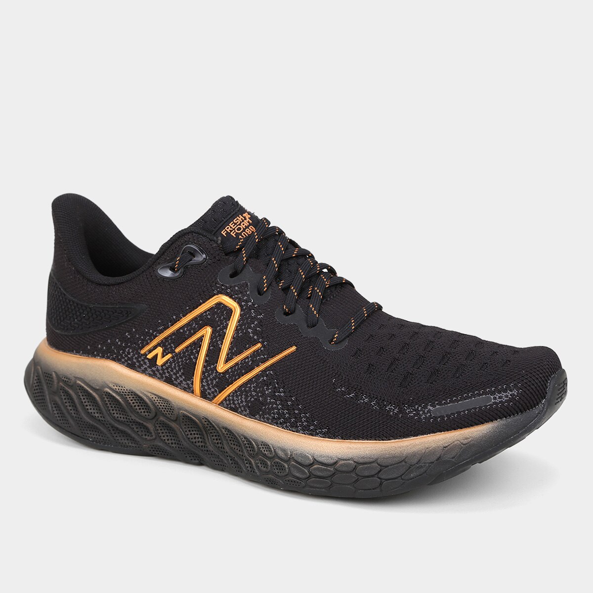 Tênis New Balance Fresh Foam X 1080 V12 Masculino - Preto+Cobre