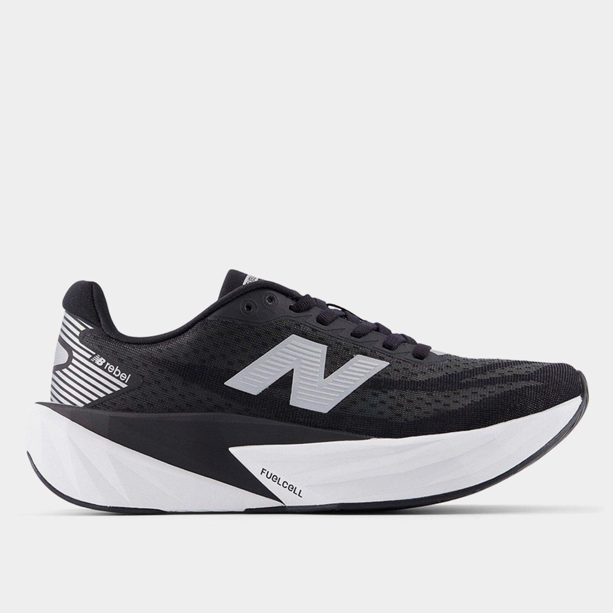 Tenis New Balance Fuelcell Rebel V5 Feminino Preto Branco