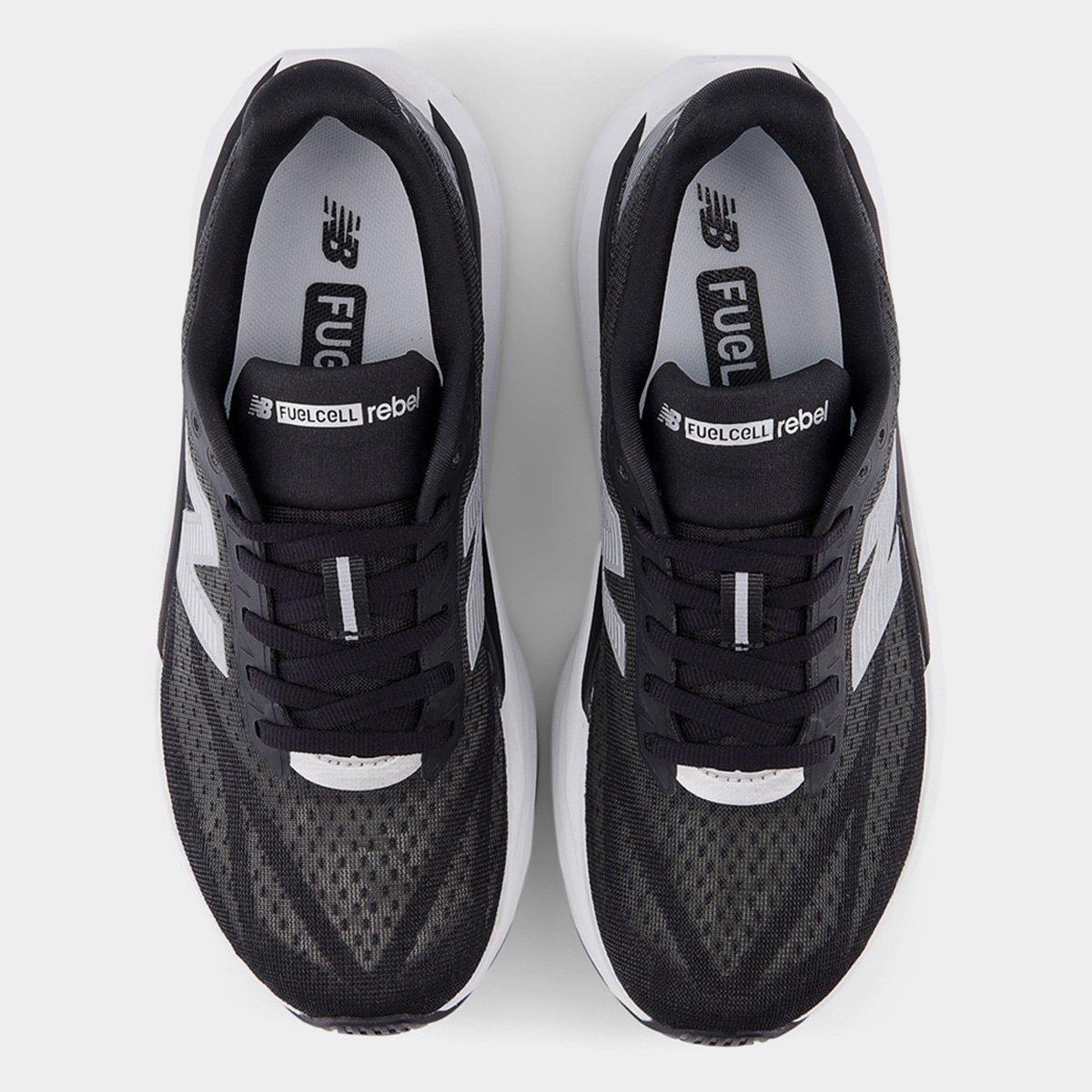Tênis New Balance Fuelcell Rebel V5 Masculino - Preto+Branco