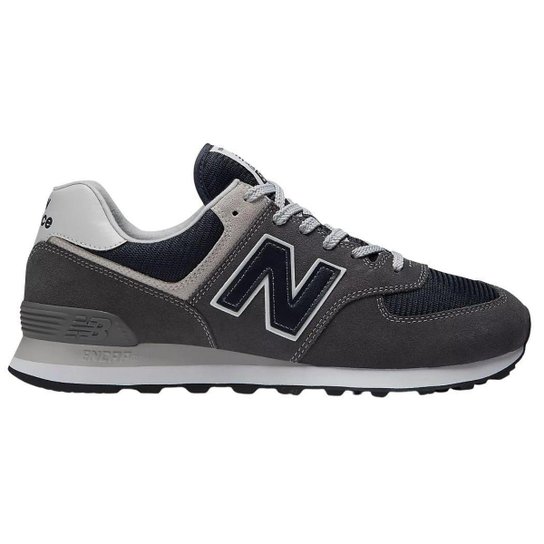 Tênis New Balance ML574LJ2 Cinza/Marinho Masculino - Cinza Menor preço em Tênis New Balance ML574LJ2 Cinza/Marinho Masculino - Cinza