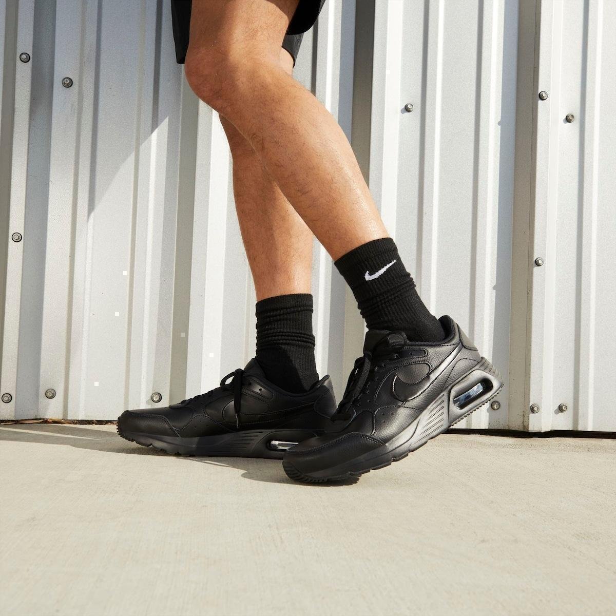 Tênis Nike Air Max SC Leather Masculino - Preto | Netshoes