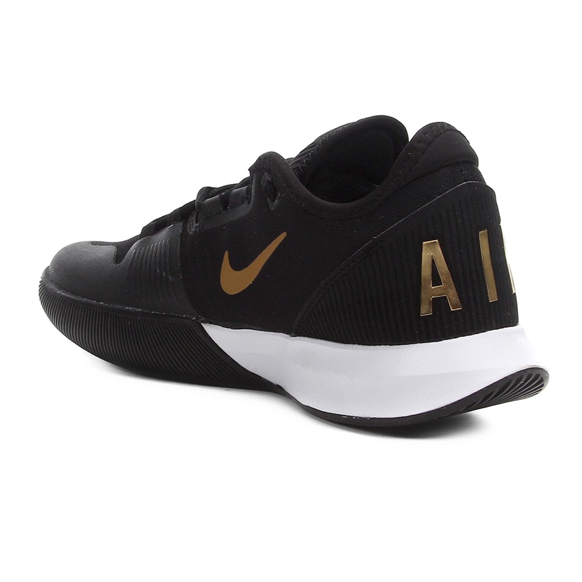 air max preto e dourado