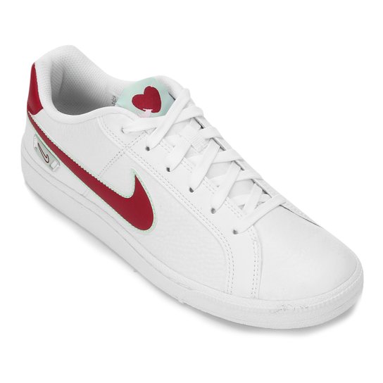 Tênis Nike Court Royale Valentine's Day Feminino - Branco e Vermelho Menor preço em Tênis Nike Court Royale Valentine's Day Feminino - Branco e Vermelho
