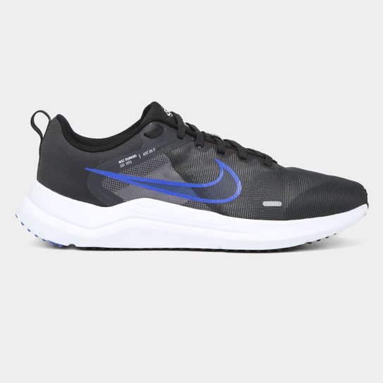 Tênis Nike Downshifter 12 Masculino - Preto+Azul Menor preço em Tênis Nike Downshifter 12 Masculino - Preto+Azul