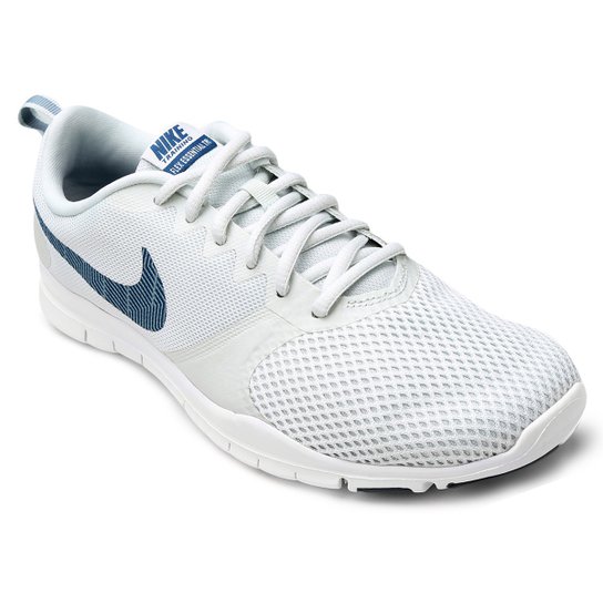 Tênis Nike Flex Essential TR Feminino - Cinza e Azul Menor preço em Tênis Nike Flex Essential TR Feminino - Cinza e Azul