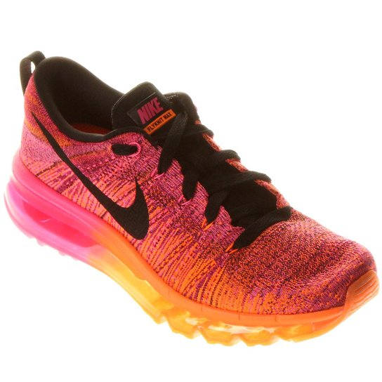 Tenis Nike Flyknit Air Max Rosa Laranja Netshoes Tenis Nike Flyknit Air Max Rosa Laranja Netshoes