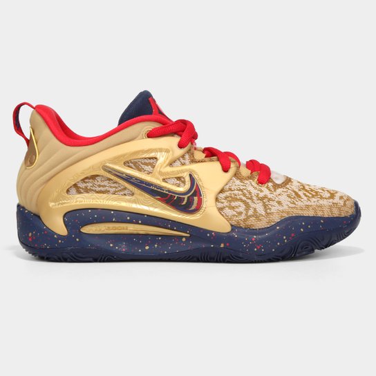 Tênis Nike NBA KD15 Masculino - Dourado+Azul Menor preço em Tênis Nike NBA KD15 Masculino - Dourado+Azul