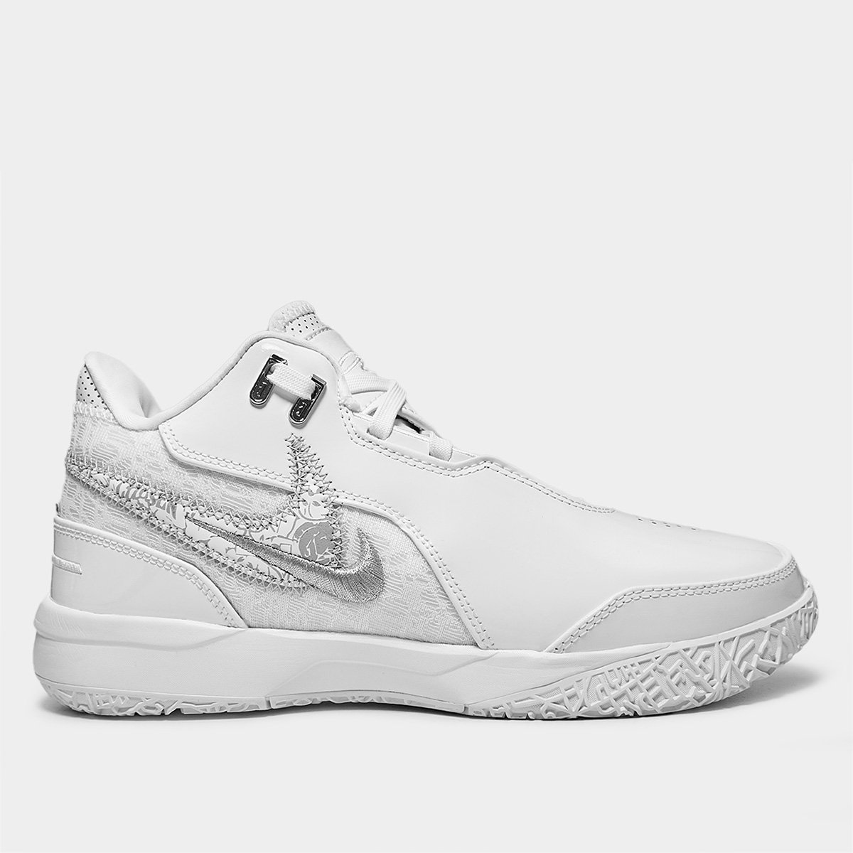 Tênis Nike NBA Zoom Lebron NXXT GEN AMPD Masculino - Branco+Cinza