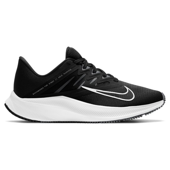 Tênis Nike Quest 3 Feminino - Preto+Branco Menor preço em Tênis Nike Quest 3 Feminino - Preto+Branco