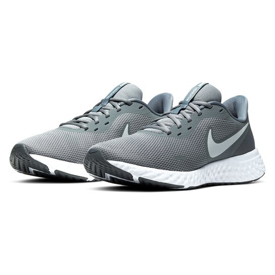 Tênis Nike Revolution 5 Masculino - Cinza+Branco