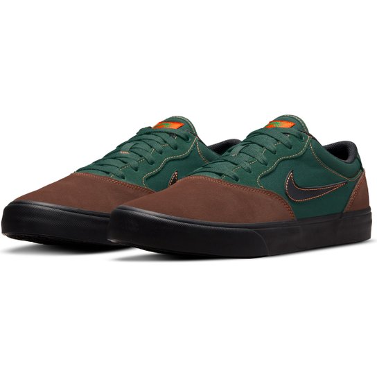 Tênis Nike SB Chron 2 - Marrom+Verde Menor preço em Tênis Nike SB Chron 2 - Marrom+Verde