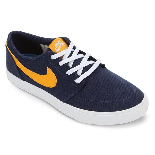 Tênis Nike SB Portmore Solar Masculino - Marinho e Branco Menor preço em Tênis Nike SB Portmore Solar Masculino - Marinho e Branco
