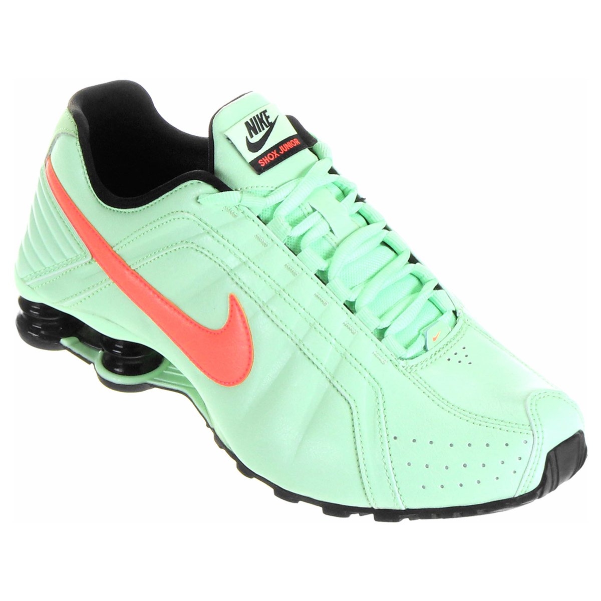 Tênis Nike Shox Junior Verde Claro+Laranja Netshoes