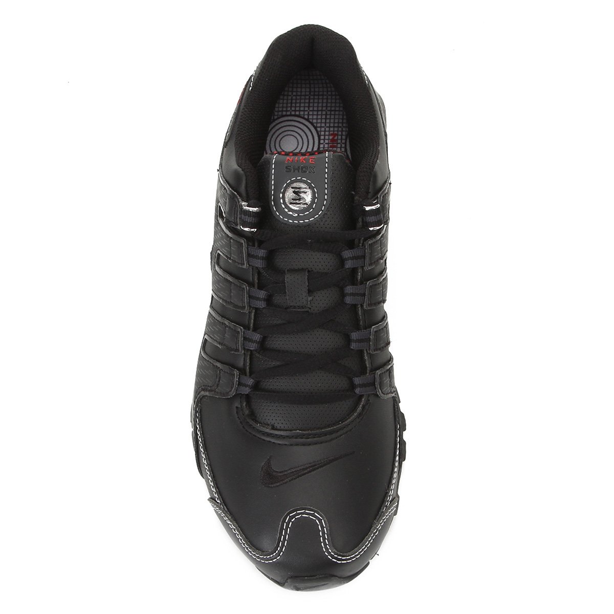 nike shox preto com vermelho