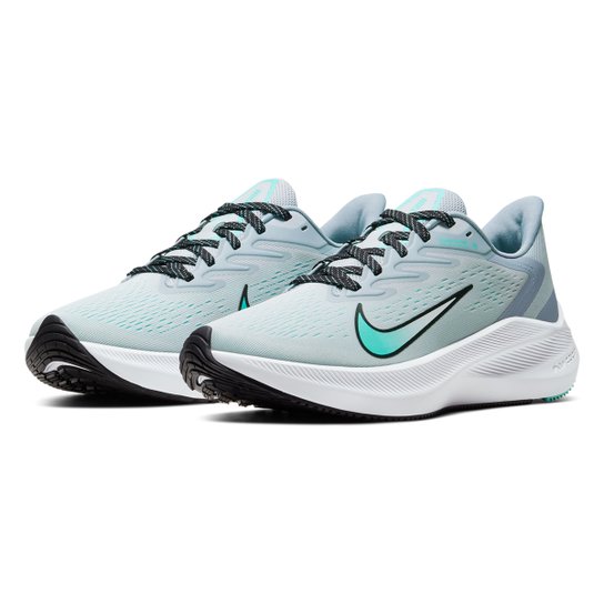Tênis Nike Zoom Winflo 7 Feminino - Laranja+Preto Menor preço em Tênis Nike Zoom Winflo 7 Feminino - Laranja+Preto
