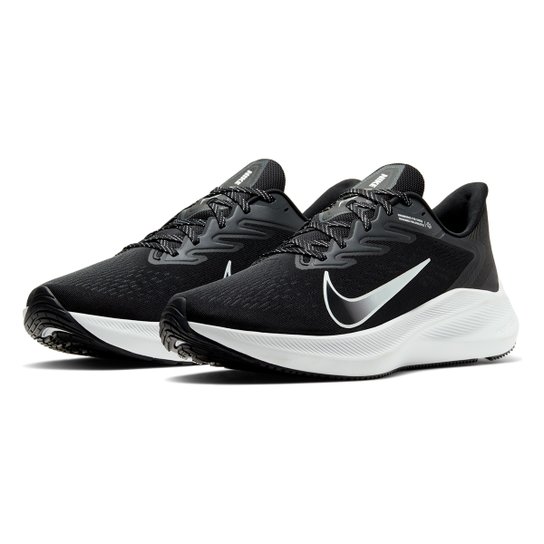 Tênis Nike Zoom Winflo 7 Masculino - Preto+Branco Menor preço em Tênis Nike Zoom Winflo 7 Masculino - Preto+Branco