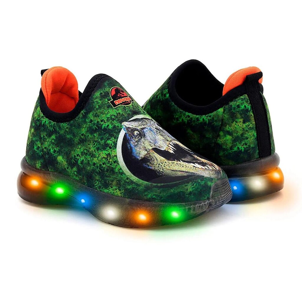 Tênis Novope Led Dinossauro Com Luz Menino 32011