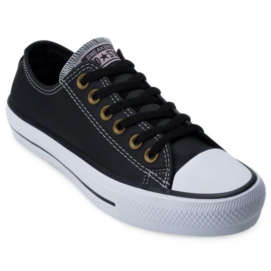 Tênis Old Star OS22-130 - Preto+Branco Menor preço em Tênis Old Star OS22-130 - Preto+Branco