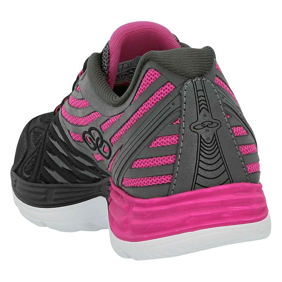 tênis olympikus flix 2 feminino preto e rosa