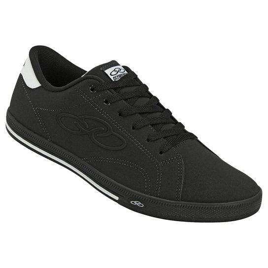 Tênis Olympikus Jhonny Masculino - Preto e Branco Menor preço em Tênis Olympikus Jhonny Masculino - Preto e Branco