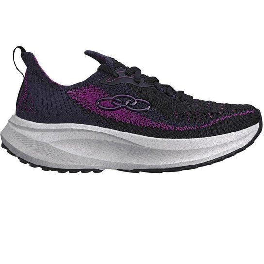 TENIS OLYMPIKUS MAREZ FEMININO Preto+Roxo Netshoes
