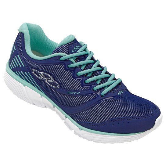 Tênis Olympikus Mist 2 Feminino - Marinho e Verde Menor preço em Tênis Olympikus Mist 2 Feminino - Marinho e Verde