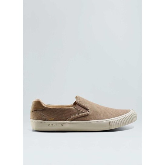 Tenis Osklen Canvas Slip On Masc - Bege Menor preço em Tenis Osklen Canvas Slip On Masc - Bege