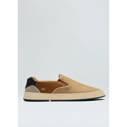 Tenis Osklen Iate Bossanova Sections Masc-Caqui/Wood/Preto - Bege Menor preço em Tenis Osklen Iate Bossanova Sections Masc-Caqui/Wood/Preto - Bege