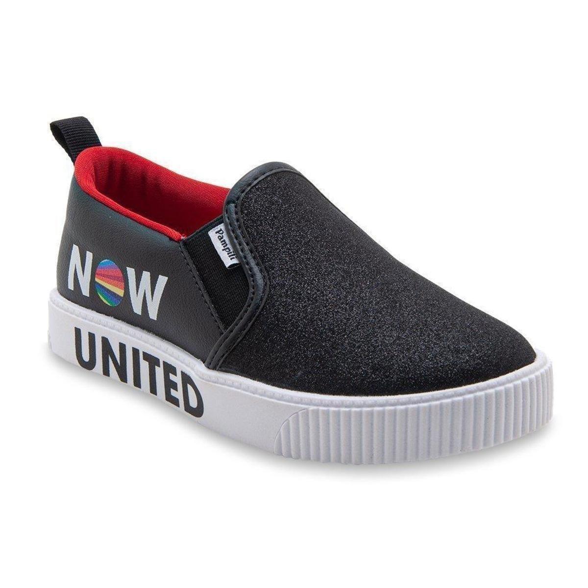 Tênis Pampili Infantil Slip On Feminino - Preto | Netshoes
