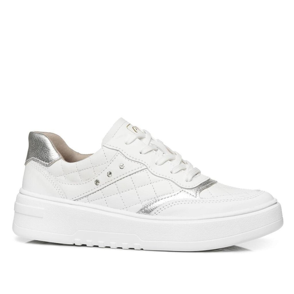Tênis Pegada Feminino em Couro Branco 213105-01