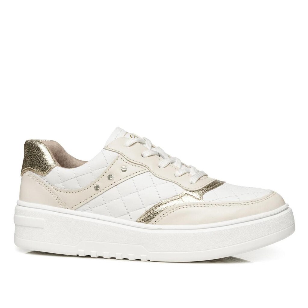 Tênis Pegada Feminino em Couro Branco 213105-02