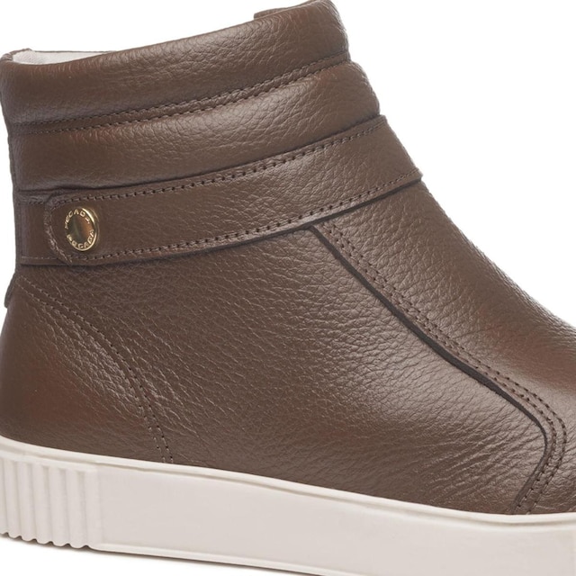 219019 Tênis Pegada Feminino em Couro Toffe 219019-02 - Marrom | Netshoes