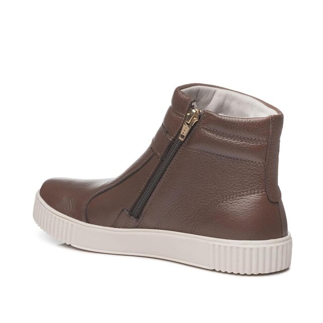 Tênis Pegada Feminino em Couro Toffe 219019-02 - Marrom | Netshoes