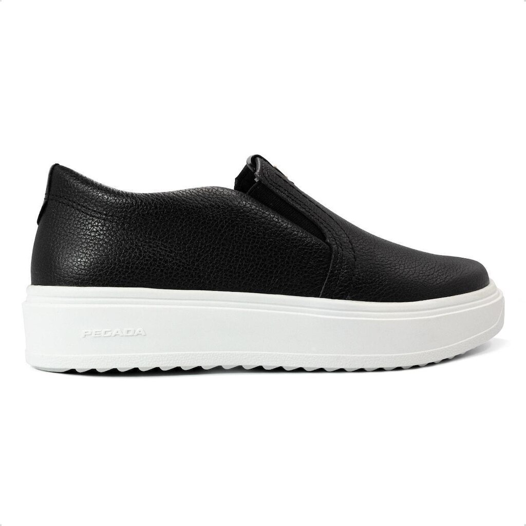 Tênis Pegada Feminino Slip On em Couro 211304