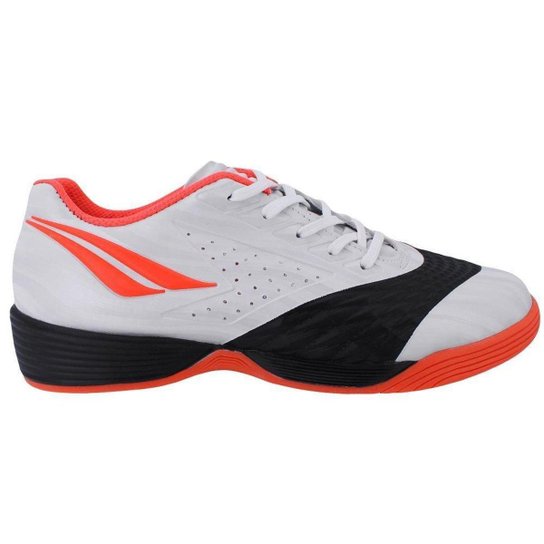 Tênis Penalty Futsal Max 200 Infantil - Branco+Laranja Menor preço em Tênis Penalty Futsal Max 200 Infantil - Branco+Laranja
