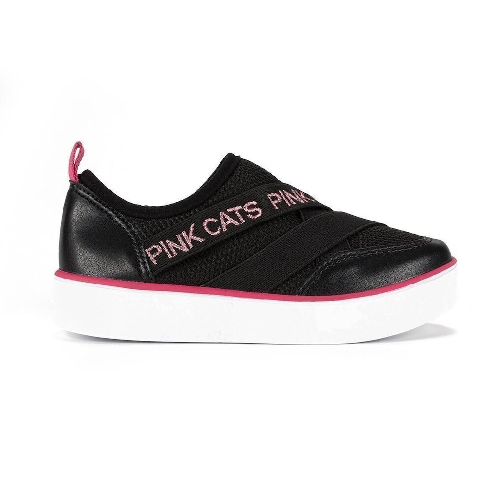 Tênis Pink Cats Infantil Slip On