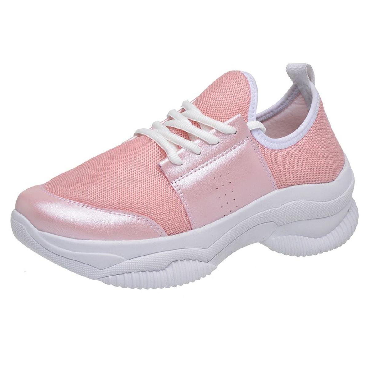 tenis plataforma rosa