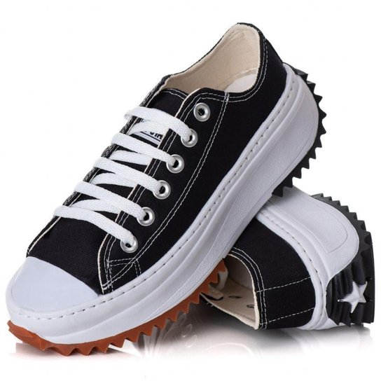 Tênis Plataforma Feminino All A. Andrade Star Sola Alta Tendencial Sapatênis Casual Social - Preto Menor preço em Tênis Plataforma Feminino All A. Andrade Star Sola Alta Tendencial Sapatênis Casual Social - Preto