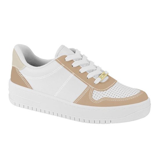 Tênis Plataforma Feminino Vizzano Casual Branco/Nude Branco