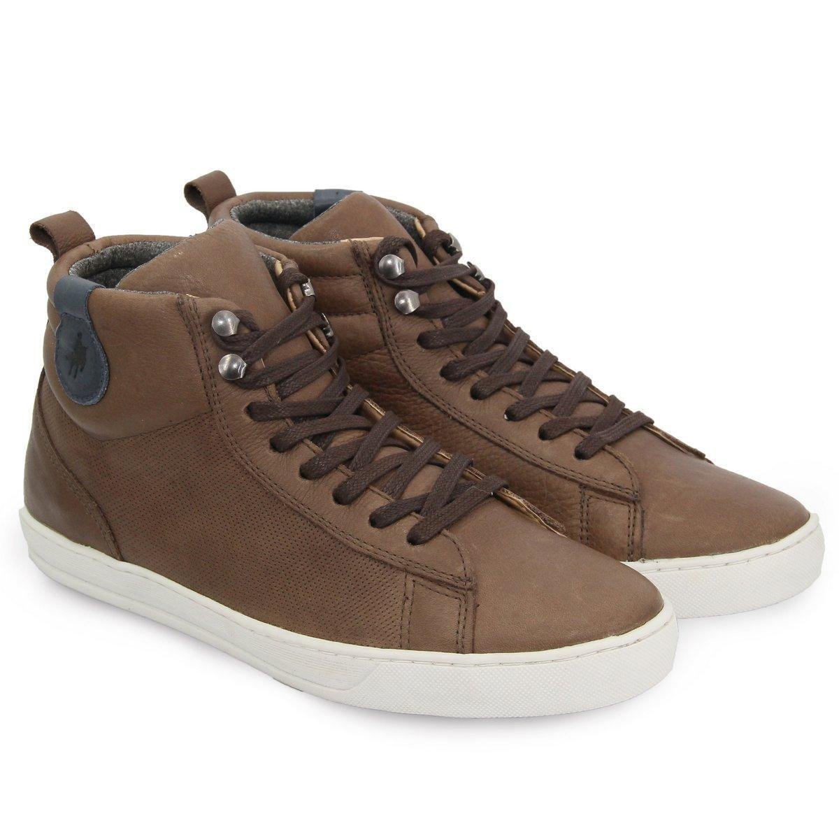 tenis polo couro branco