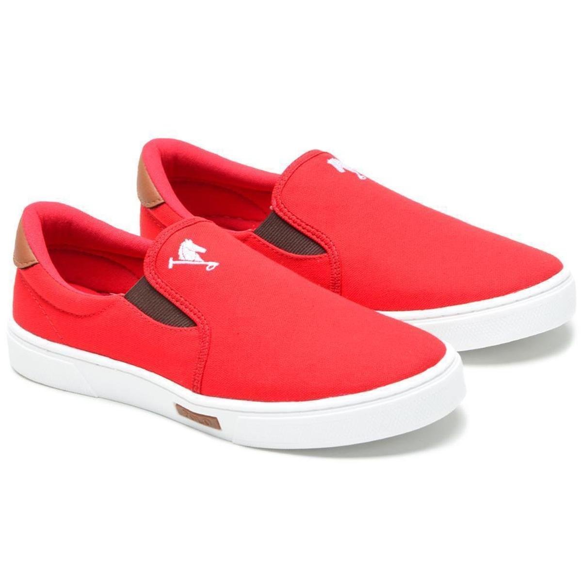 Tenis Polo Joy Slip On Iate Masculino - Vermelho | Netshoes
