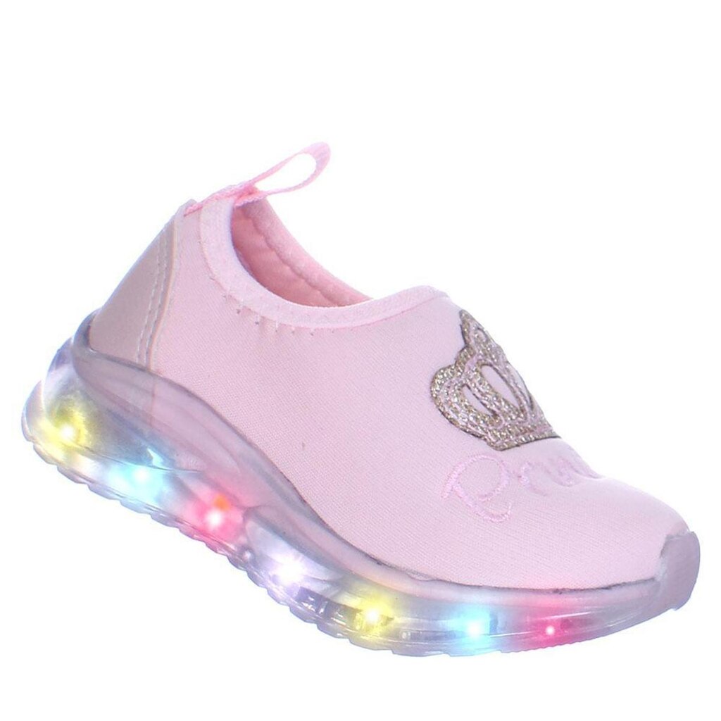 Tenis Princesa Luzinha Led Pisca Pisca Brilha Infantil Menina Calce Fácil