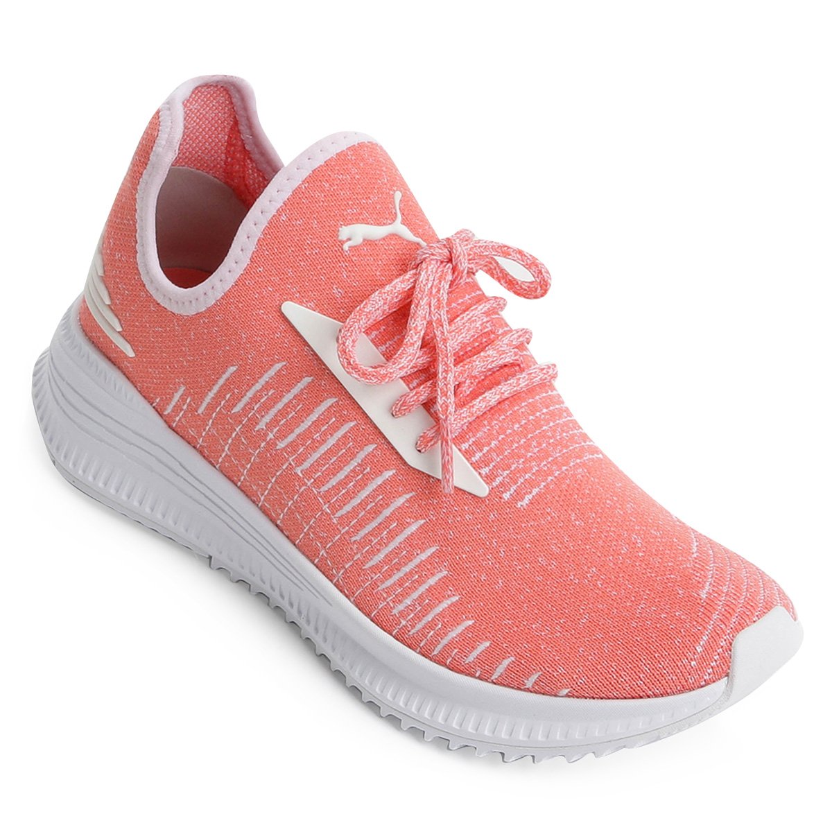 Tênis Puma AVID evoKNIT Branco+Pink Netshoes