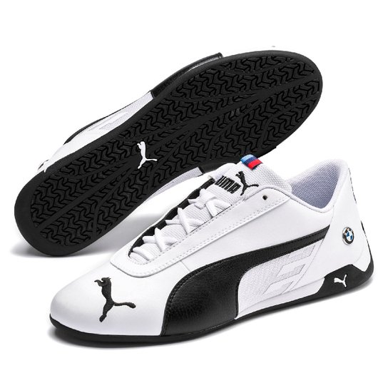 Tênis Puma BMW MMS R-cart - Branco+Preto Menor preço em Tênis Puma BMW MMS R-cart - Branco+Preto