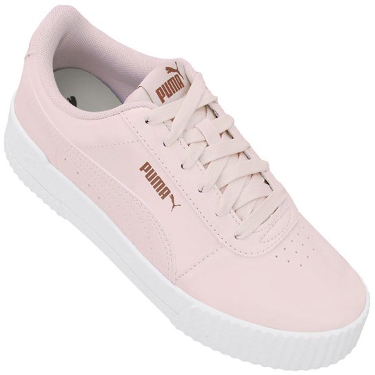 Tênis Puma Carina P Feminino - Rosa Claro Menor preço em Tênis Puma Carina P Feminino - Rosa Claro
