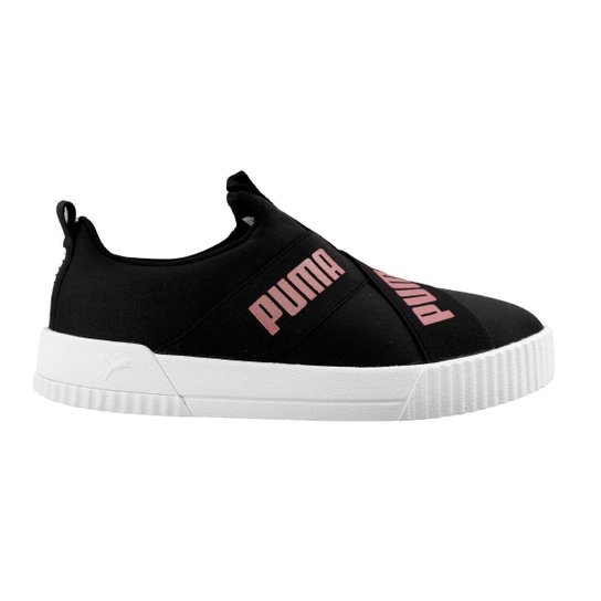 Tênis Puma Carina Slip-on BDP - Preto+Rosa Menor preço em Tênis Puma Carina Slip-on BDP - Preto+Rosa