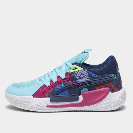 Tênis Puma Court Rider Chaos Fresh Unissex - Azul Menor preço em Tênis Puma Court Rider Chaos Fresh Unissex - Azul